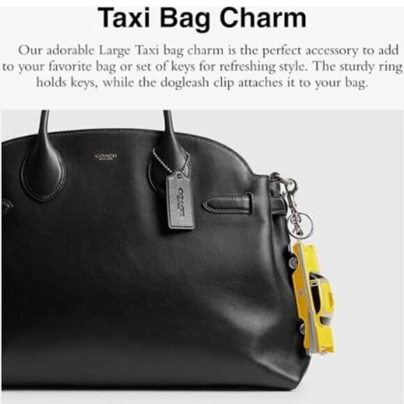Coach Large New York Taxi Bag Charm - Picture 9 of 10